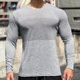 thumbnail image 2 of WTXUE Base Layers Long Sleeve, Crew Neck Mesh Breathable Sweat Pullover Base Shirt Running Basketball Outdoor Training Light Jacket Activewear for Men Grey L, 2 of 10