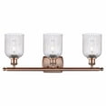 thumbnail image 2 of 516-3W-AC-G559-5SDY Innovations Lighting Bridal Veil - 3 Light Bath Vanity-10 Inch Tall and 25 Inch Wide-Antique Copper Finish-Seedy Glass Color, 2 of 2