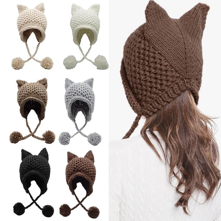 Small Woolly Mammoth Soft Beanie Hat Winter Warm Skull Hats Plush Pullover  Cap for Men Women