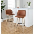 thumbnail image 5 of LumiSource Beige Toriano 30" Fixed-Height Barstool - Set of 2, 5 of 11