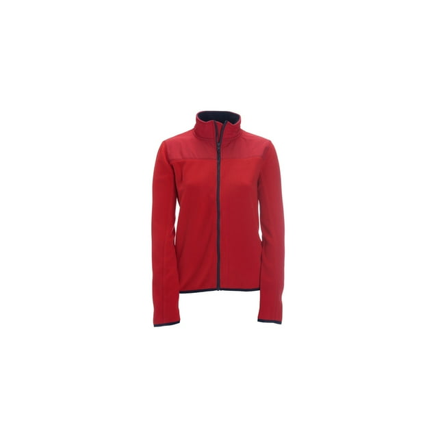 Aeropostale Womens Solid Full-Zip Fleece Jacket, Red, Juniors, Small