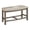 Beige, variant on Rustic Gray Wood Counterheight Dining Bench in Beige Linen Fabric