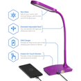 thumbnail image 3 of TW Lighting LED Desk Lamp with USB Charging Port Dimmable Study Home Office Lamps Purple, 3 of 7
