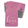 thumbnail image 1 of Inkdotpot Rose Gold Foil Paper Hang Tags Made With Love Text Favor Tags 50 Pack, 1 of 6
