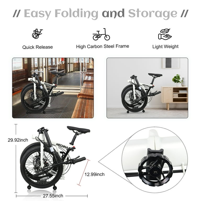 Meghna 20 inch Folding Bike 3-Fold City Bicycle for Unisex Adult 7