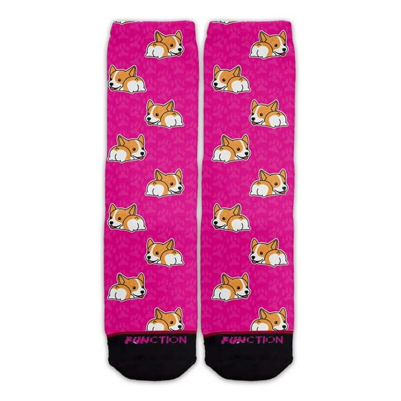 Function - Cute Corgi Butt Pet Dog Unisex Crew Socks