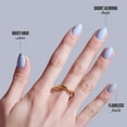thumbnail image 3 of KISS CORE Color Press On Nails Almond, ‘Flee’, Blue, Short Length, 32 Count, 3 of 12