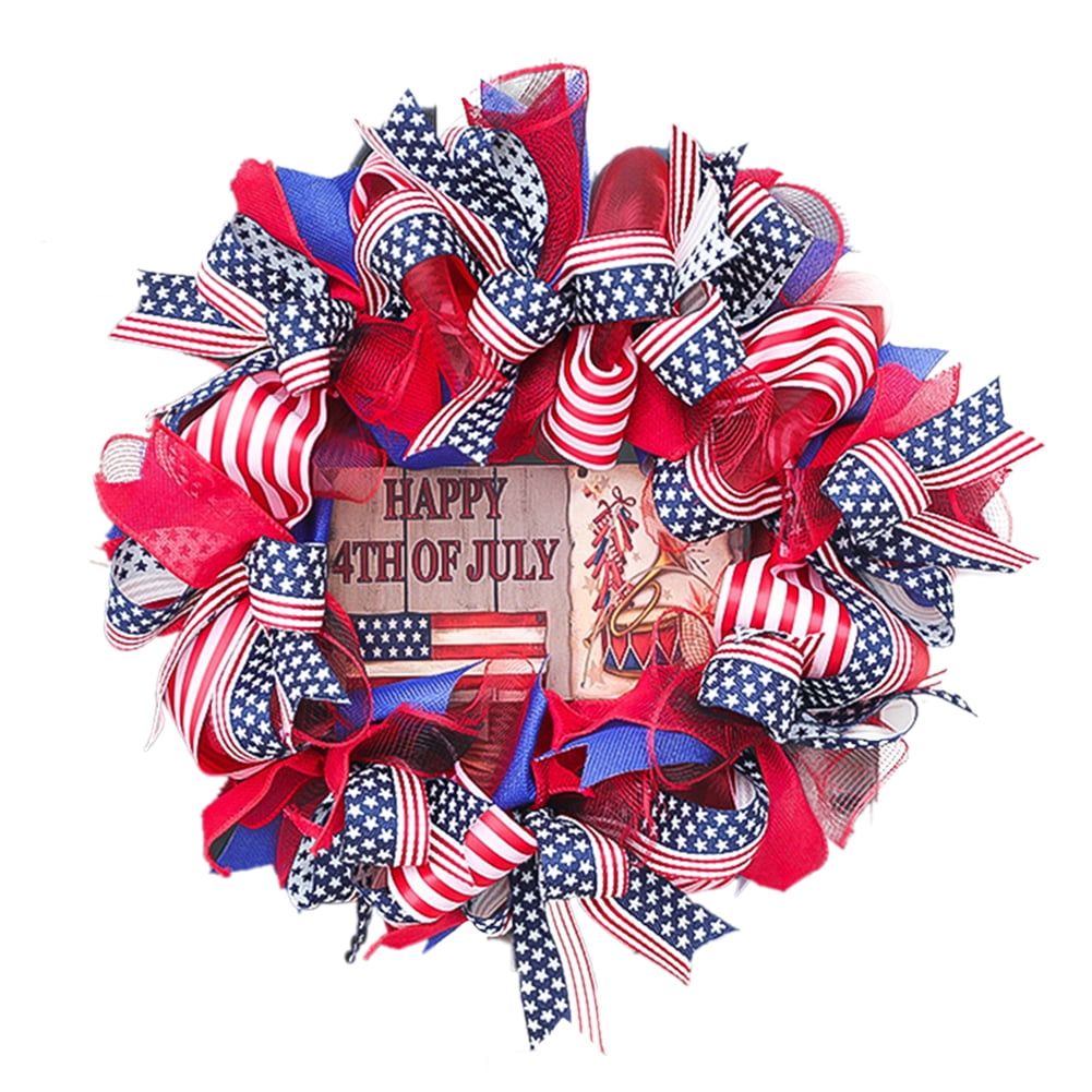 American Eagle Wreath Patriotic Garland Hanging Bald Wreaths Decor for ...