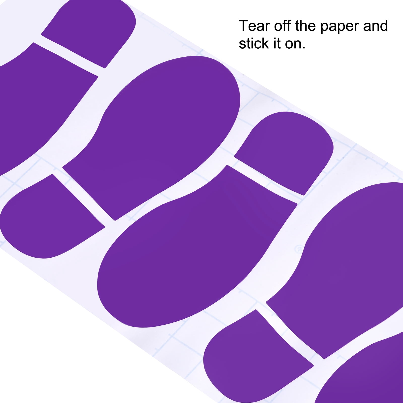 Unique Bargains Footprint Sticker Floor Decal Sign for Class Dark Purple 11x4.2"
