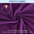 thumbnail image 4 of Stretch Bar Stool Covers, Soft Barstool Slipcover Elastic Spandex Furniture Chair Seat Cover with Elastic Bottom Dining Chair Covers Machine Washable for Living Room-Purple-Set of 2, 4 of 8