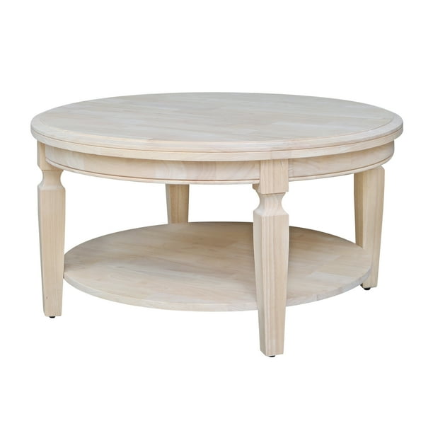 Vista Round Coffee Table, Unfinished