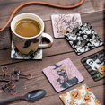 thumbnail image 3 of Inkdotpot Set of 6 Drink Coasters Easy Clean 4-inch SquareCoastersCork Base,Reusable,Halloween, 3 of 8