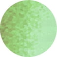 thumbnail image 1 of Ahgly Company Tapis d'Intérieur Rond Lavable en Machine Vert Transitionnel, 7 Pieds Rond, 1 of 7