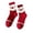 Pattern A, variant on Women's Christmas Fuzzy Socks with Santa Face and Stars, Cozy Feather Yarn Crew Socks, Red Holiday Sleep Socks for Christmas Stocking Stuffers, Gag Gifts and Fun Holiday Gifts