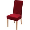 thumbnail image 1 of Smiry Velvet Stretch Dining Room Chair Covers Soft Removable Dining Chair Slipcovers Set of 2, Wine Red, 1 of 7