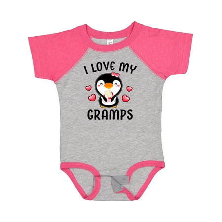 

Inktastic I Love My Gramps with Cute Penguin and Hearts Gift Baby Girl Bodysuit