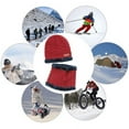 thumbnail image 5 of Men Women Winter Beanie Hat Scarf Set Warm Knit Hat Thick Fleece Lined Winter Cap Neck Warmer,Red, 5 of 8