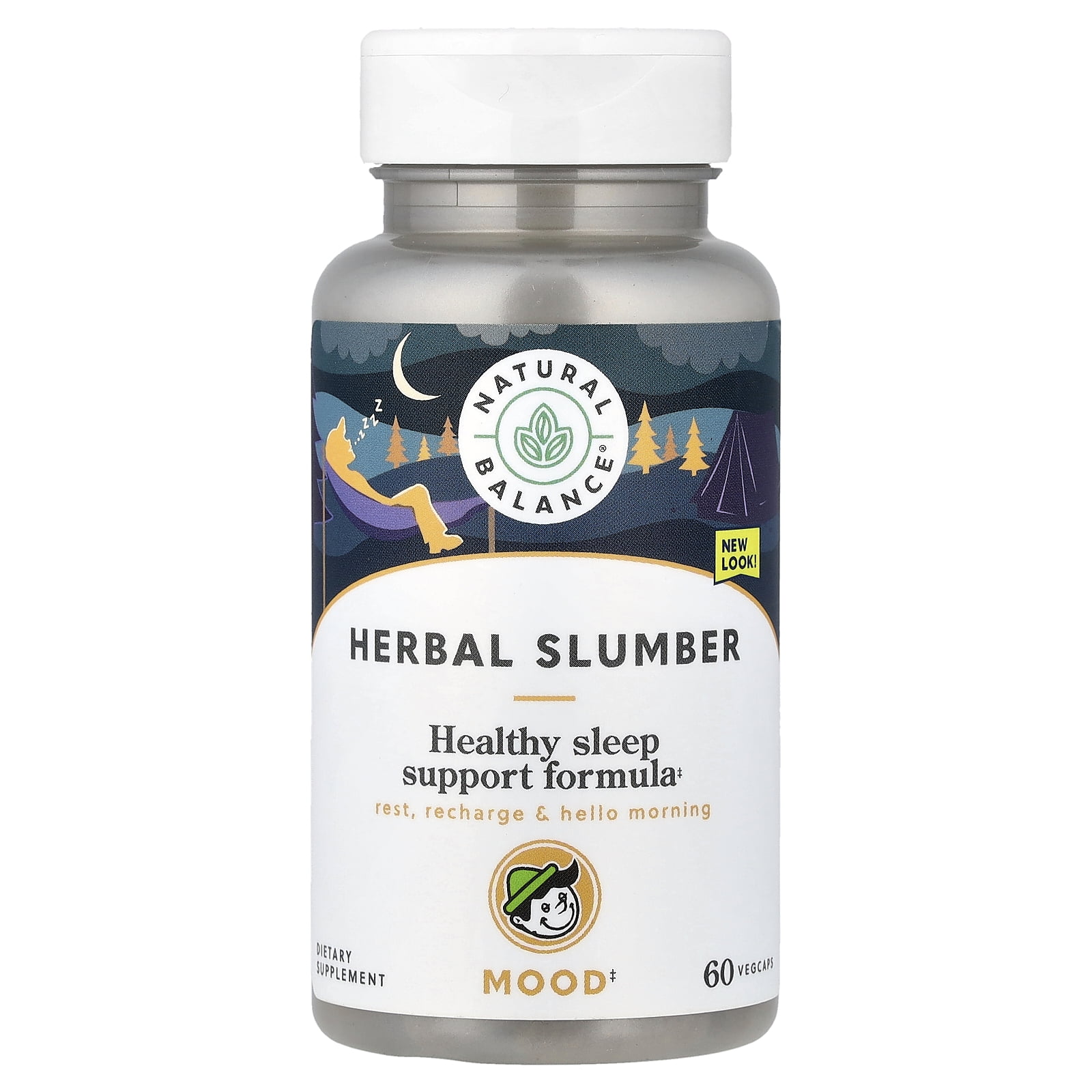 Natural Balance Herbal Slumber Melatonin And Valerian Formula - 60 Capsules