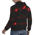 thumbnail image 4 of Bingfone Cardiogram And Heart Men'S Drawstring Hoodie Long Sleeve Pocket Sweatshirts-3x-Large, 4 of 9