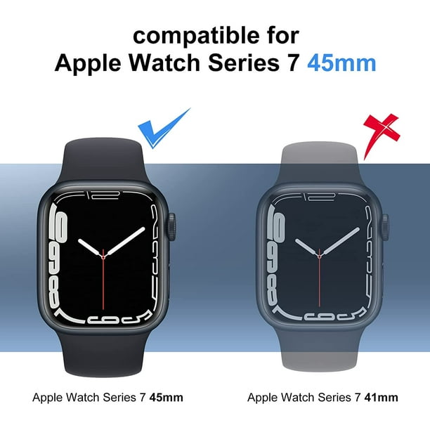 2 Pack] Apple Watch Series 7 45mm Case with Screen Protector, Hard
