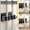 thumbnail image 2 of Wall Broom Holder, 2 Pieces Wall Broom Hanger with Stainless Steel Hook Wall Broom Hanger without Drilling for Bathroom, Kitchen, Garden, Garage, Balc, 2 of 4