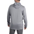 thumbnail image 4 of Realtree Men's Long Sleeve Fishing Hoodie, Performance Hooded Tee Shirt in Grey, Sizes S-3XL, 4 of 9