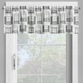 thumbnail image 2 of Ambesonne Geometric Valance Pack of 2, Urban Architecture Façade, 54"X18", Grey White, 2 of 5