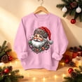 thumbnail image 6 of Falkdiz Sweatshirts for Girls Crew Neck Warm Inner Crew Neck Pullover Christmas Thin Gifts School Hoilday Girls Tops Long Sleeve , Pink , Size: 100, 6 of 9