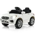 thumbnail image 1 of Costway 6V Kids Ride On Car RC Remote Control Battery Powered w/ LED Lights MP3 White, 1 of 10