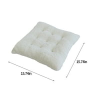 Fnyoxu Solid Color Plush Seat Cushion - Soft and Comfortable for Home or Office Chairs,Durable Faux Fur Fabric - Easy to Clean and Maintain,Elegant Decorative Accessory for Any Interior Design