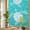Green, variant on Ocean Turtle Window Privacy Film Rainbow Static Cling Stain Glass Window Film for Glass Door, Decorative Sunroof Decal Sticker for Car 23.6"x78.7" Teal Green Tropical Coastal Waves Boho Beach