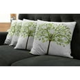 thumbnail image 5 of Ambesonne Nature Throw Pillow Cover 4 Pack, Summer Tree Blossoms, 18", Green Brown White, 5 of 5