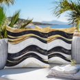 thumbnail image 4 of Outdoor Pillow Cover Abstract Black White Gold Stripes Set of 2 Waterproof Throw Pillowcases Modern Decorative Patio Furniture Pillows for Couch Garden Indoor & Outdoor Use, 4 of 9