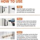 thumbnail image 4 of 2X4 Door Barricade Brackets Heavy Duty Upgraded Door Bar Holder Brackets for Home Security Suit for 2X4 Lumber Black, 4 of 5