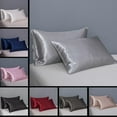 thumbnail image 5 of PRAETR 2 Packs Of Soft And Smooth Satin Silk Pillowcase Luxury Bed Pillows For Bed Luxury Bed Pillowcase Cushion Cover, 5 of 11