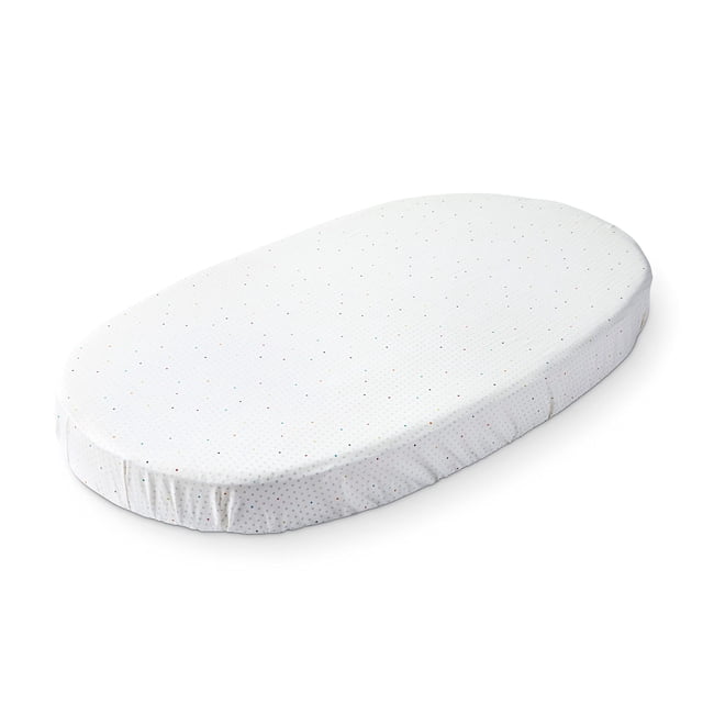 Sábana bajera ajustable Stokke Sleepi de Pehr Rainbow Dot, 100% algodón