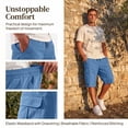 thumbnail image 2 of Dresfit Cargo Shorts Mens Drawstring Knee Length Outdoor Shorts 2026 Summer Baggy Hiking Carpenter Shorts Loose Stretch Big and Tall Sweat Shorts 3XL, 2 of 8