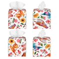 thumbnail image 2 of Balery Flowers Birds And Butterflies Porta Pañuelos de Cuero con Estampado – Funda Moderna Cuadrada para Caja de Pañuelos, Dispensador 5x5x5'', 2 of 7