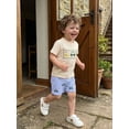 thumbnail image 5 of BemeyourBBs Toddler Baby Boys Summer Clothes Newborn Baby Boy Golf Outfits 0 6 12 18 24 Months 2 3 4 Years Golf Elements Embroidery Short Sleeve T-Shirts Elastic Waist Plaid Shorts 2Pcs Set, 5 of 9