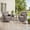 3PCS-Swivel Rocking Chairs & Side Table, variant on OPOHORO 3 Pieces Outdoor Chair Set, with 5" Thick Foam and Side Table, Brown Wicker Patio Furniture Swivel Rockers for Porch and Yard, Beige