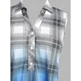 thumbnail image 3 of Blusa de Talla Extra a Cuadros Sin Mangas de Color Degradado Rosegal Blusas Tallas Grandes, 3 of 5