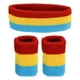 thumbnail image 1 of Uxcell 2 Muñequeras Deportivas y 1 Juego de Banda para la Cabeza de Algodón Absorbente Rojo, Amarillo, Azul Oscuro, 1 of 7