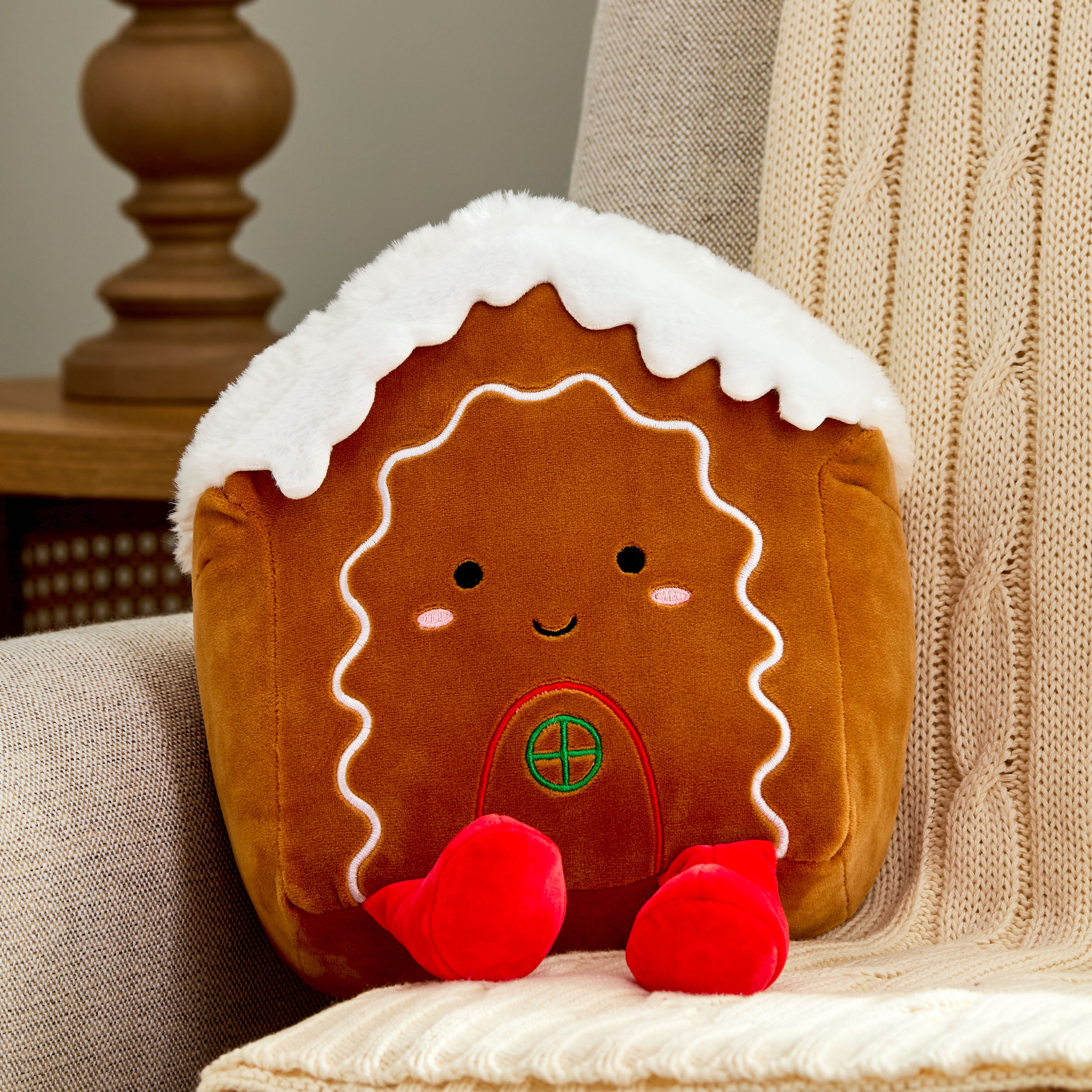 Spark.Create.Imagine. Holiday Plush Gingerbread House Baby Toy, Brown, Infant