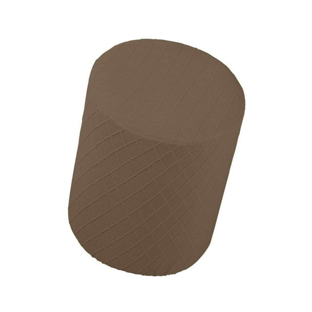 Round Stretch Ottoman Slipcovers Footrest Stretch Ottoman Bench Furniture Sofa Cover Foot Stool Covers Brown