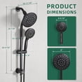 thumbnail image 3 of Akicon High Pressure Rain Shower Head with Handheld Spray Combo, Dual Shower Head with Height & Angle Adjustable Design, 6 Spray Settings Handheld Shower Head, Bathroom Shower System, 3 of 6
