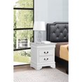 thumbnail image 4 of Glory Furniture Louis Phillipe 2-drawer Wooden Nightstand White Painted, 4 of 5