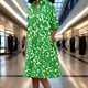 thumbnail image 4 of Vestido Zhyaj Boho Style Maxi Green 2025 Primavera/Verano para mujer, 4 of 6