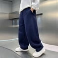 thumbnail image 4 of Coerni Boy's Athletic Sweatpants Wide Leg Casual Fall Letter Sports Elastic Waist Baggy Pants Kids' Youth Open Bottom Sweatpant, 4 of 4