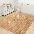 thumbnail image 2 of Gymax 25 Tiles Wood Grain EVA Foam Floor Mats Interlocking w/ Borders 24'' Natural, 2 of 9