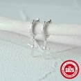 thumbnail image 4 of HESHPAWS S925 Sterling Silver Cross for Women earrings, stylish and simple diamond studded ear clasp，Christmas Birthday Anniversary Jewelry Gift for Women Wife, 4 of 6